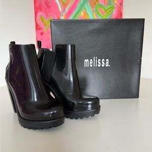 Melissa Glossy Heeled Rain Boots